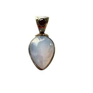 Starborn 925 Sterling Silver Moonstone Teardrop Pendant for Necklace